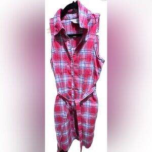 Plaid Sleeveless Dress